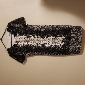 Antonio Melani Black and White Lace Dress